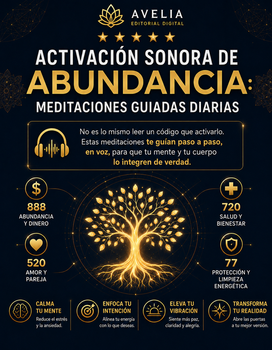✨ Activación Sonora de Abundancia: Meditaciones Guiadas Diarias, Actívalos Mientras Duermes para manifestar Dinero, Salud, Abundancia, Pareja, Protección y Más.